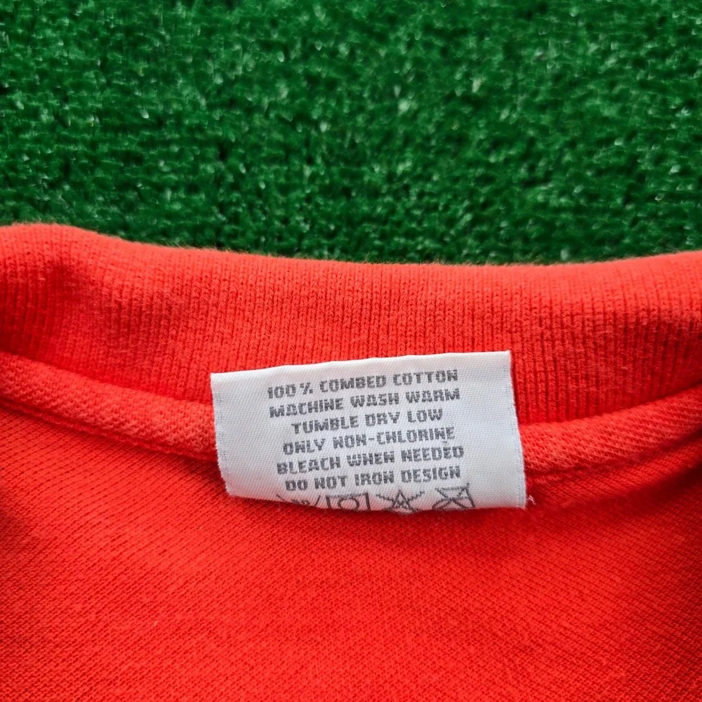 Corona Extra Polo Shirt Mens 2XL/XL Orange Embroidered Parrot‎ Vintage Beer